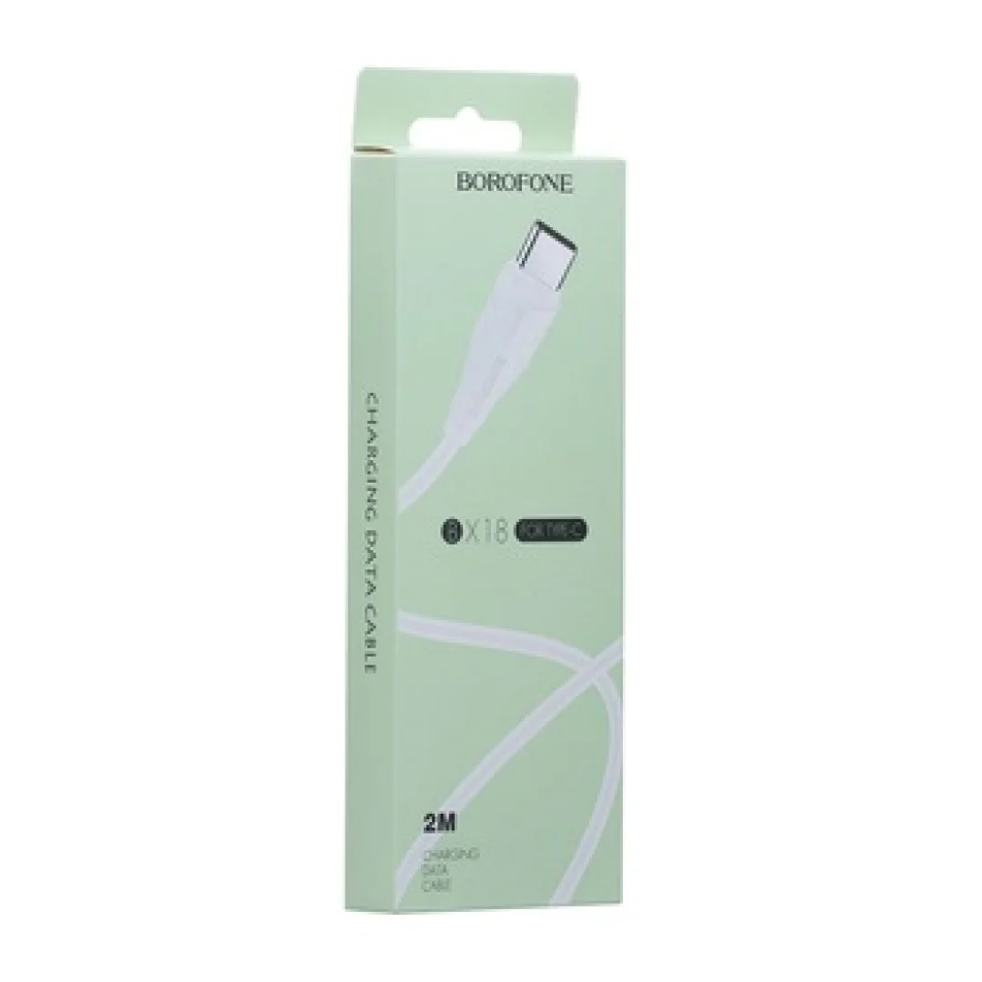 Кабель Borofone BX18 Type-C 2m 3A Колір Білий