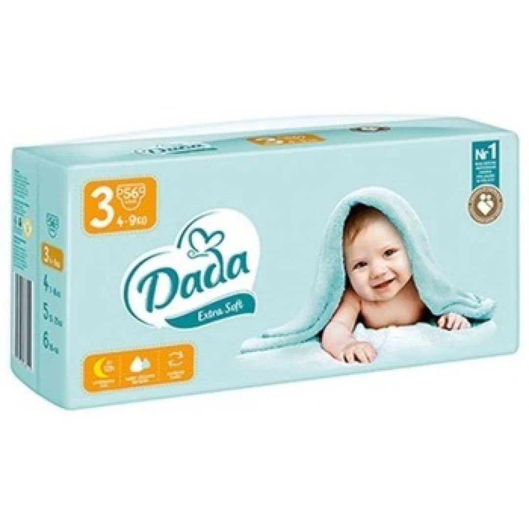 Підгузники Dada Extra Soft 3 Midi, Вага 4 - 9 кг, 56 шт