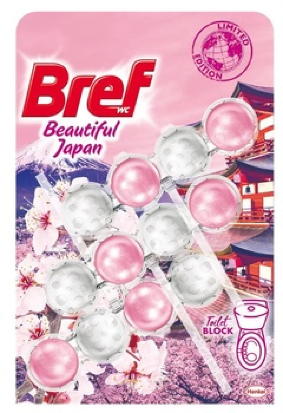 Туалетний блок для унітазу Bref Beautiful Japan Красива Японія, 3x50 г