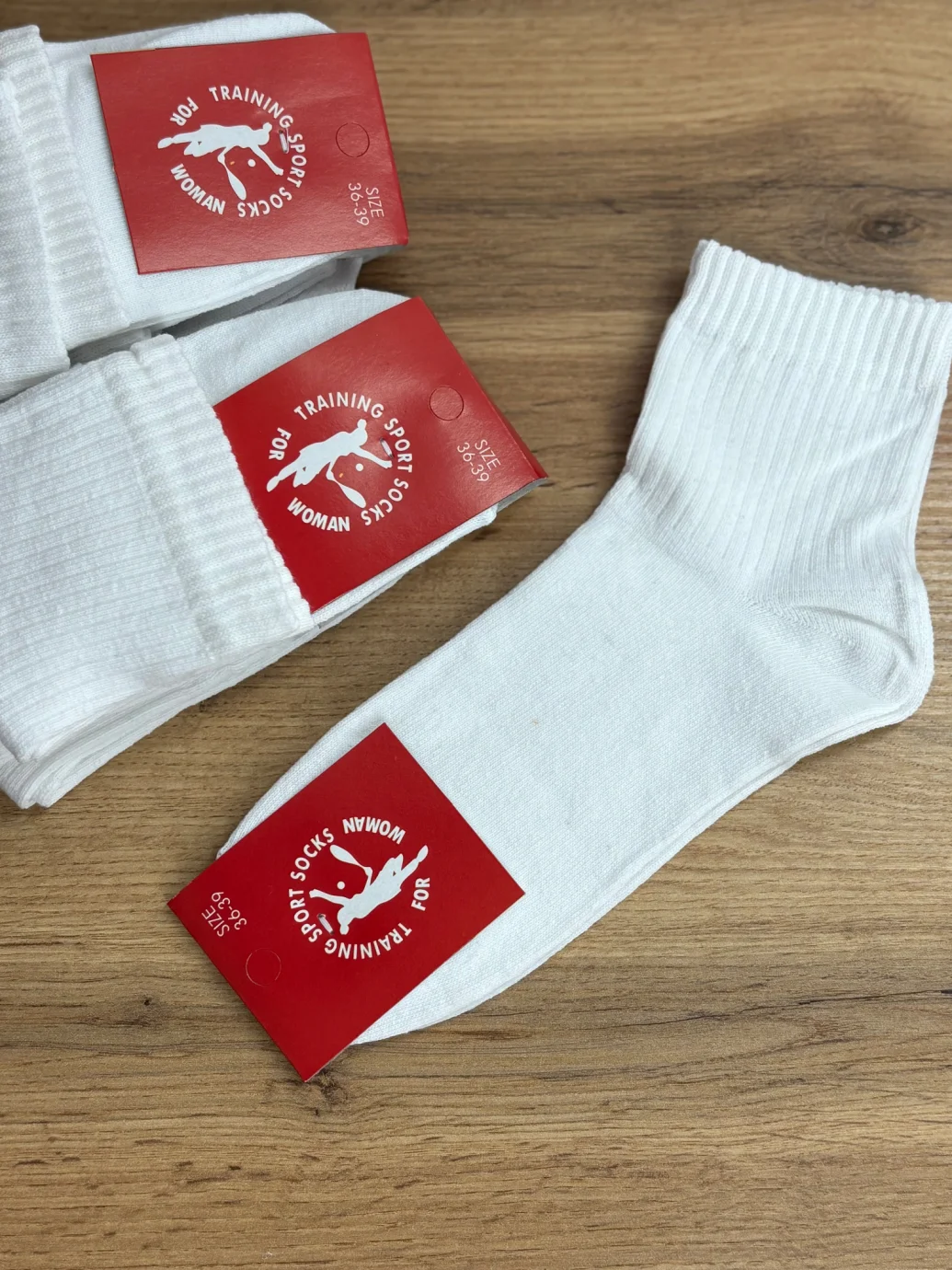 Шкарпетки жіночі білі TRAINING SPORT SOCKS WOMAN, 36-39р. (12 пар)